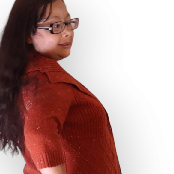 REITMANS 3 QUARTER SLEEVE BUTTON UP SWEATER - Picture 6 of 6